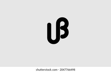 UB BU U B abstrakte Vektor-Logo-Monogramm-Vorlage