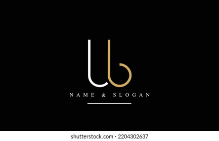 UB, BU, U, B abstract letters logo monogram