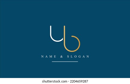 UB. BU, U, B abstract letters logo monogram