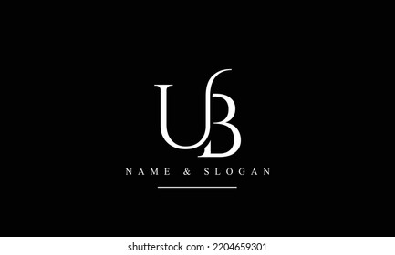 UB. BU, U, B letras abstractas monograma logotipo