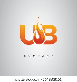UB Creative Fire Letter Logo Design