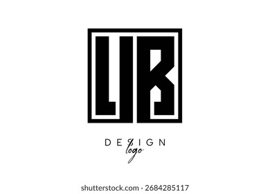 UB Creative Middle Square Bold Monogram Latter Logo Design Moderno Identidade Minimalista da Marca.