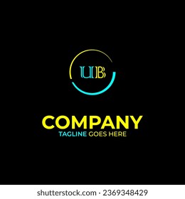 UB creative modern letters logo design template