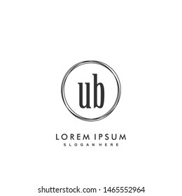 UB Initial beauty monogram logo vector