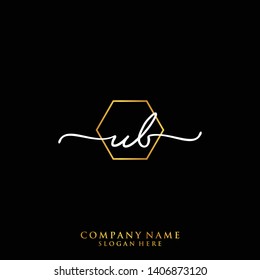 UB Initial handwriting logo template