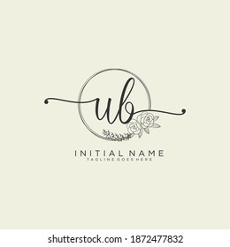 UB Initial handwriting logo vector