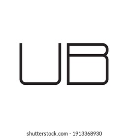 ub initial letter vector logo