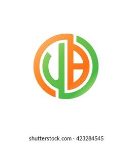 UB initial letters looping linked circle logo orange green