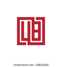 UB initial letters looping linked square logo red
