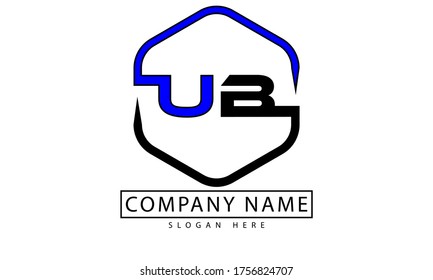 UB initial Logo Design Template Vector