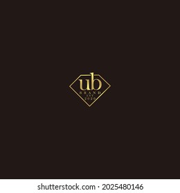UB Initial logo diamond luxury wedding illustration