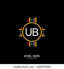 UB Initial logo template vector