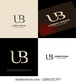 UB Initial Modern Luxury Logo Template für Business