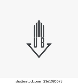 UB initials Real Estate Logo stock illustration. Logo vector