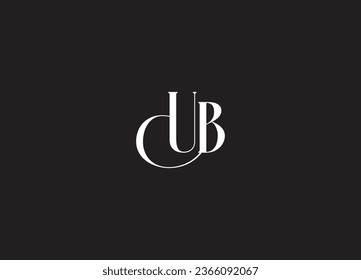 UB  letter handwriting initial logo design