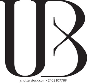 UB letter modern logo design
