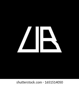 UB logo abstract monogram isolated on black background
