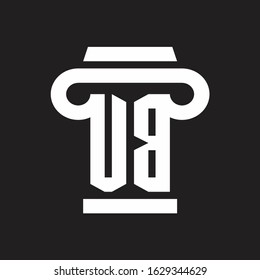 UB Logo monogram with pillar style design template