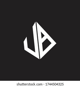 UB Logo monogram with standout triangle shape ribbon design template