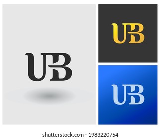 UB logo vector monogram letter initial capital alphabet modern company clean logo template