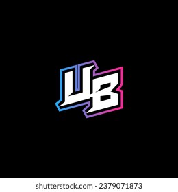 UB monogram logo design with abstract shape concept in vector