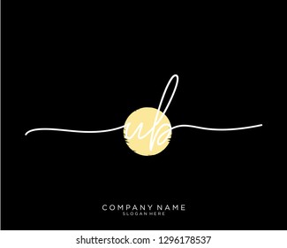 UB U B Initial handwriting logo template