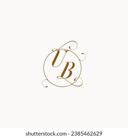 UB uniquely wedding logo symbol of your marriage and you can use it on your wedding stationary