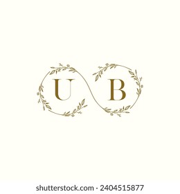 UB wedding infinity in elegant monogram with high quality professional design that will print well