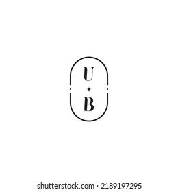 UB wedding logo concept in high quality professional design that will print well across any print media