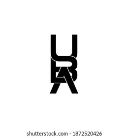 uba letter original monogram logo design