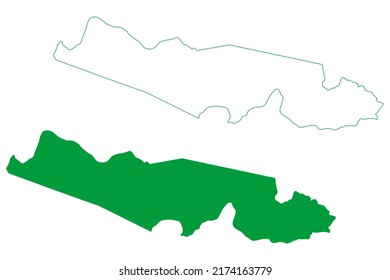 Ubaitaba municipality (Bahia state, Municipalities of Brazil, Federative Republic of Brazil) map vector illustration, scribble sketch Ubaitaba map