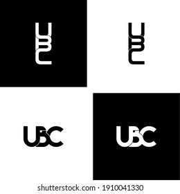 Ubc Letter Original Monogram Logo Design