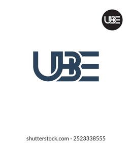 Design do Monograma da Letra do Logotipo UBE