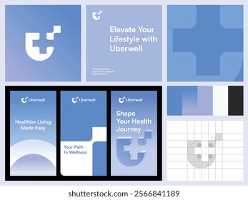 Uberwell is a modern, vibrant brand symbolizing wellness, vitality, and innovation. The logo combines sleek, clean lines with dynamic elements, ideal for businesses in health, fitness, and lifestyle.