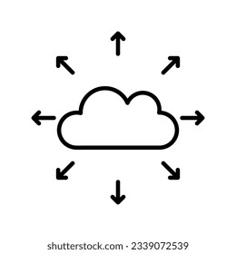 Ubiquitous computing icon flat illustration on white background..eps
