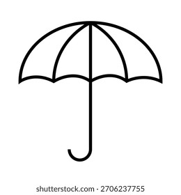 ícone de contorno de guarda-chuva design de vetor isolado no fundo branco