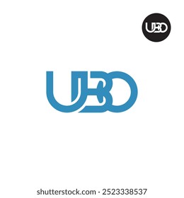Design de monograma de letra de logotipo UBO