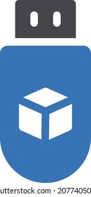 ilustración del vector ubs aislada en un fondo transparente. iconos vectoriales de glifo para el concepto o gráficos web.