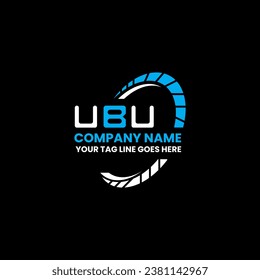 Diseño vectorial del logotipo de la letra UBU, logotipo sencillo y moderno de UBU. Diseño de alfabetos lujosos UBU  