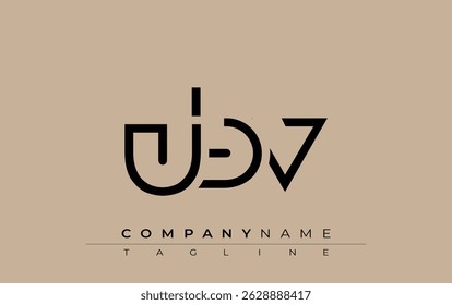 UBV abstract letter design. Modern Business Logo Design With Abstract Typography and Contemporary Style