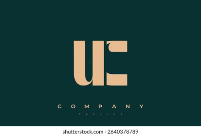 UC Abstract Geometric Logo Design. Modern and elegant logo design with simplistic typography elements, showcasing branding excellence.