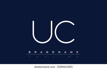 UC Abstract letter logo. This logo icon incorporate with abstract shape in the creative way