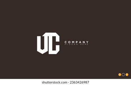 UC Alphabet letters Initials Monogram logo CU, U and C