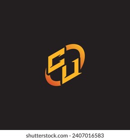 UC combination letter unique initials logo esport for gaming team, youtube, twitch