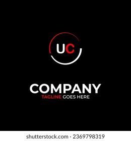 UC creative modern letters logo design template