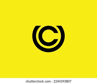 UC CU Logo design vector template