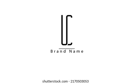 UC CU U C abstract vector logo monogram template