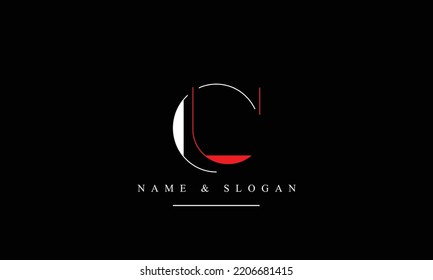 UC, CU, U, C abstract letters logo monogram