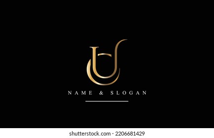 UC, CU, U, C abstract letters logo monogram