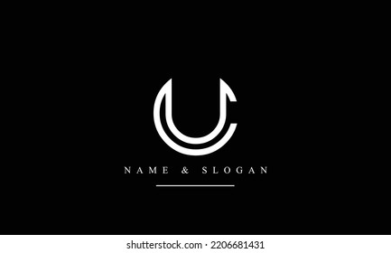 UC, CU, U, C abstract letters logo monogram